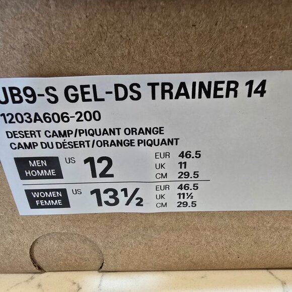 Asics Kiko Kostadinov x UB9-S Gel DS Trainer 14 Desert Camp Piquant Men’s Sz 12 - Picture 8 of 12